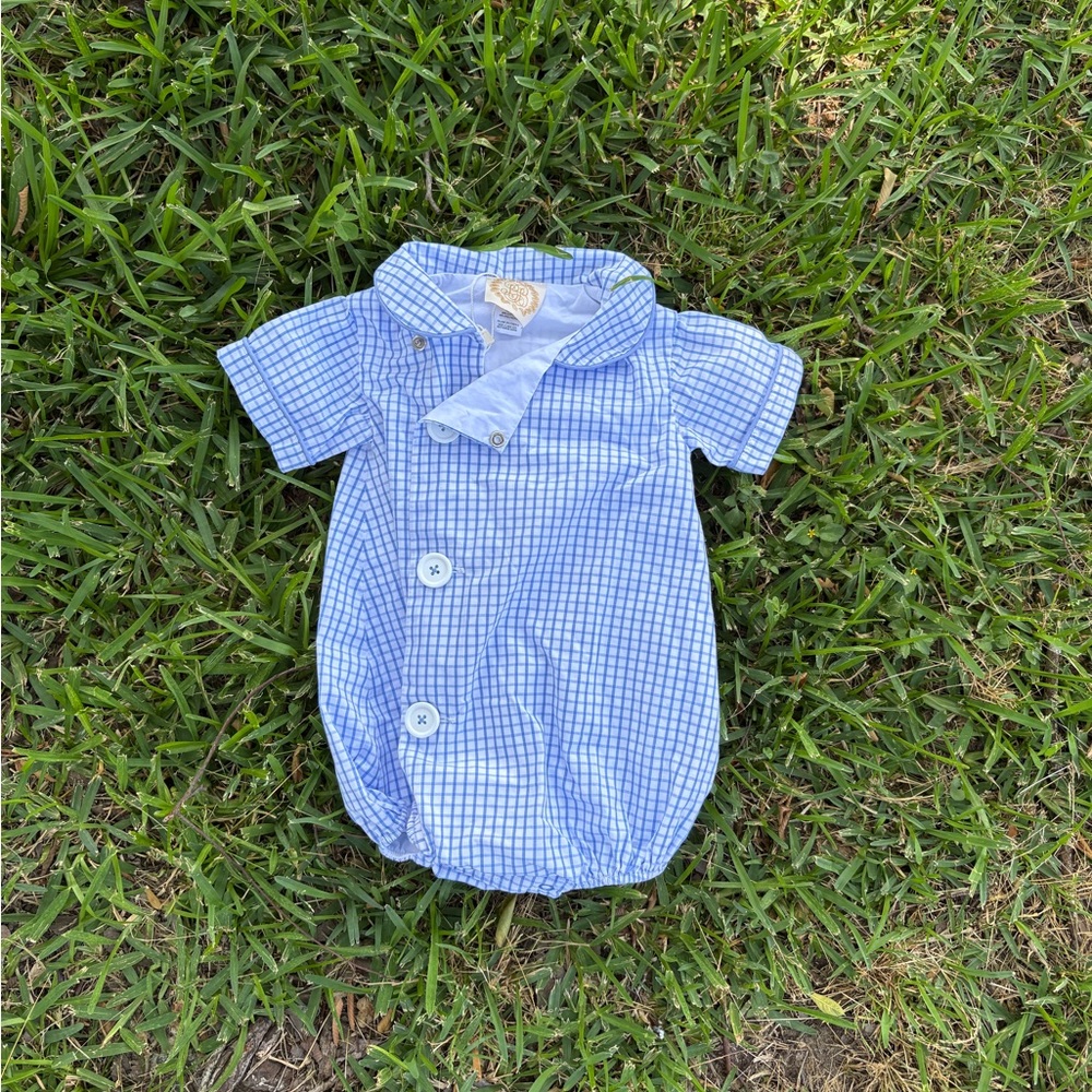 The Beaufort Bonnet Company Blue Checkered One Piece